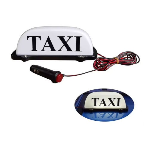 Шашка ТАКСІ на магніті (Біла, 28 см)