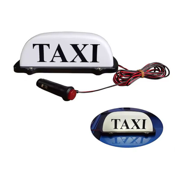 Шашка ТАКСІ на магніті (Біла, 28 см)