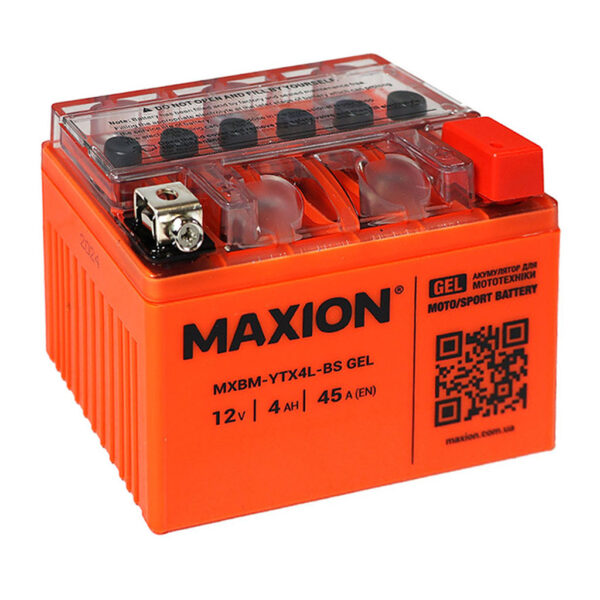 Мото акумулятор MAXION YTX4L-BS GEL