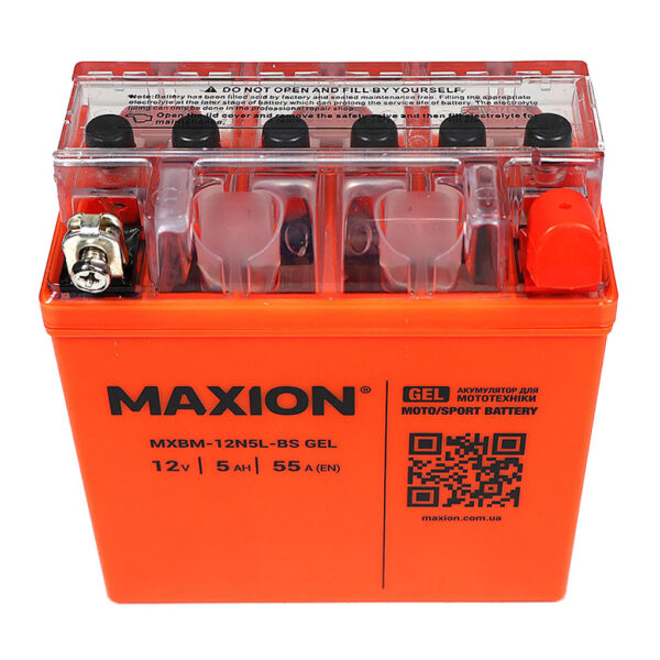 Мото акумулятор MAXION MXBM-12N5L-BS GEL 12V 5Ah