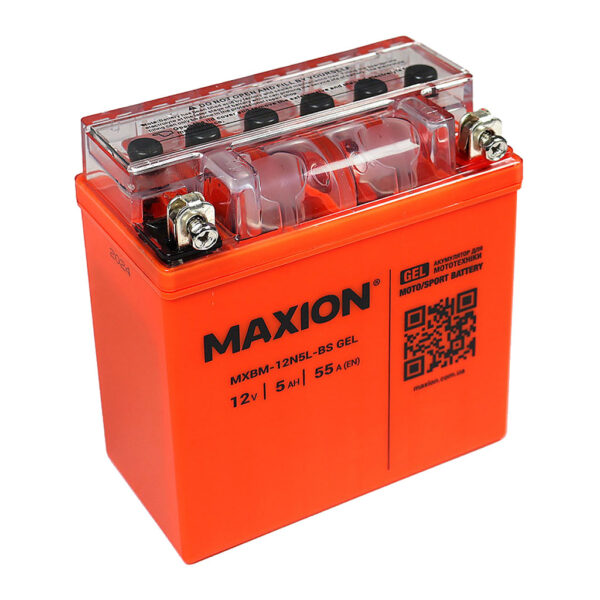 Мото акумулятор MAXION MXBM-12N5L-BS GEL 12V 5Ah
