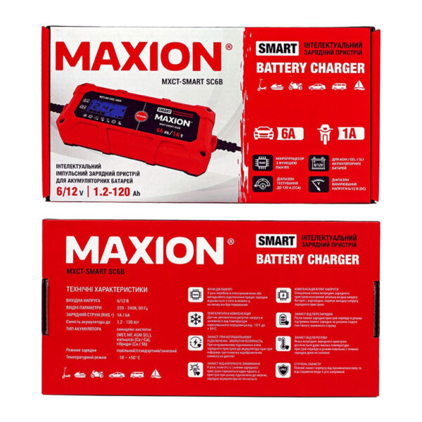 Зарядний пристрій Maxion MXCT SMART SC6B 6V/12V
