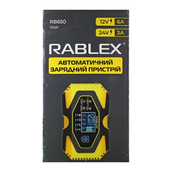 Комплект зарядного пристрою Rablex RB650: затискачі та мережева вилка