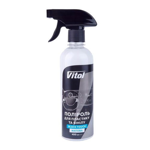 Поліроль для пластику та вінілу Vitol Black Touch VTP-4022 400 мл, пляшка з тригером